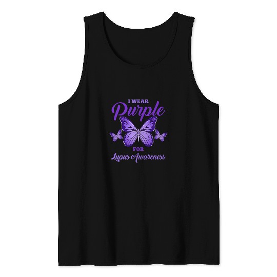 I Wear Purple For Lupus Awareness Tank Tops