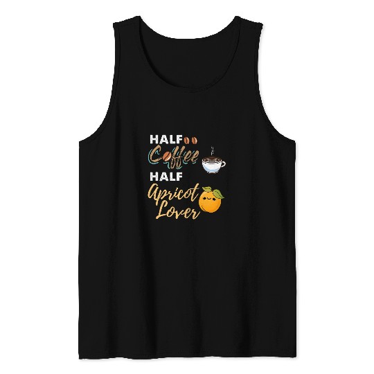 Coffee Fun Half Coffee Half Apricot Lover Tank Tops
