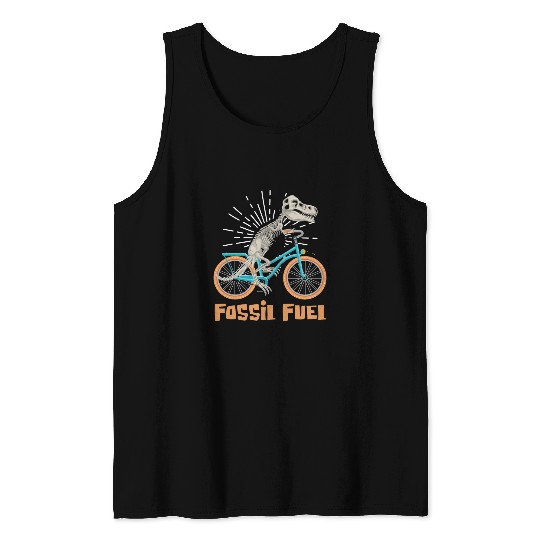Discover Powered By Fossil Fuel Reptile Family Dinosaur Tank Tops
