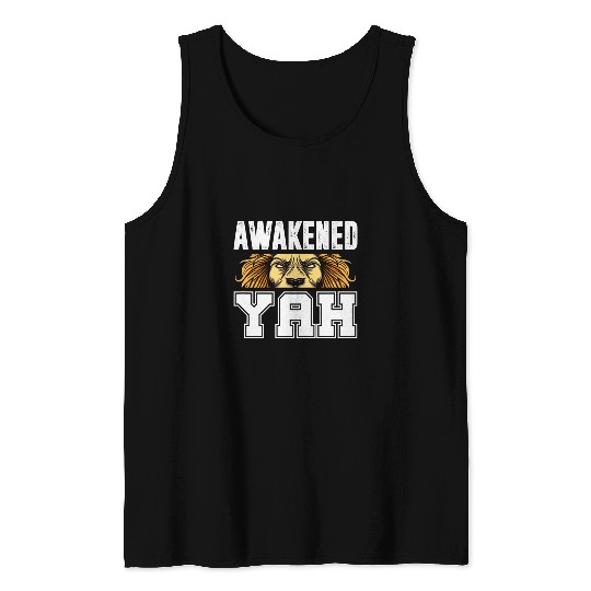 Lion Pet Awakened Yah Yahweh Hebrew Lion Jews Jewish Israelite Tank Tops