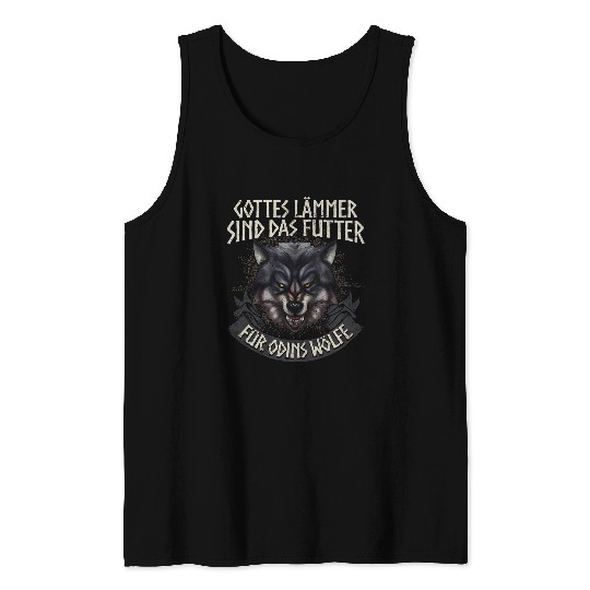 Odins Wolves God Lamb Germanen Clothing Saying Viking Tank Tops