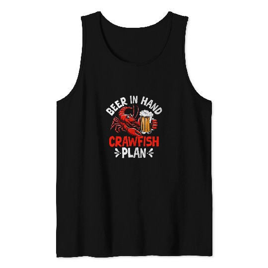 Beer Fun Cajun Crawfish Crayfish Boil Beer Drinking Beer Lover 63 Tank Tops