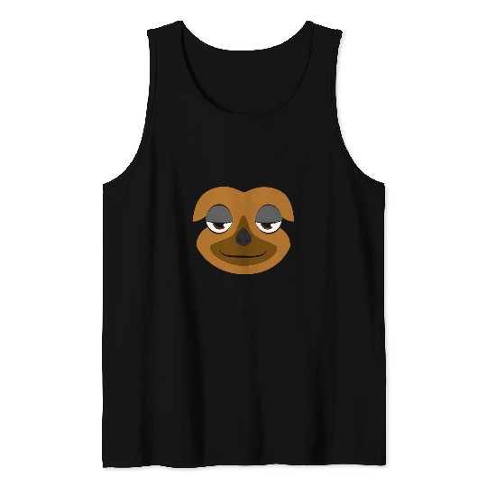 Sloth Pet Animal Face Lazy Halloween Costume Tank Tops