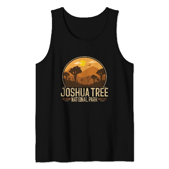 Joshua Tree National Park Tee Adventure Retro vintages Hiking Tank Tops
