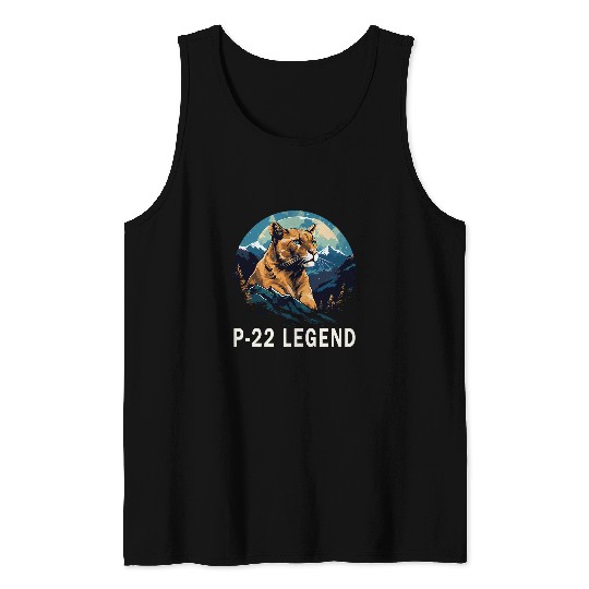 Lion Pet Mountain Lion P22 Legend Blue Wildlife Never Forget Tank Tops