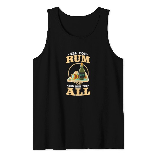 Beer Fun Pirate Rum Funny Drinking Captain Drink Alcohol Buccaneer Tank Tops