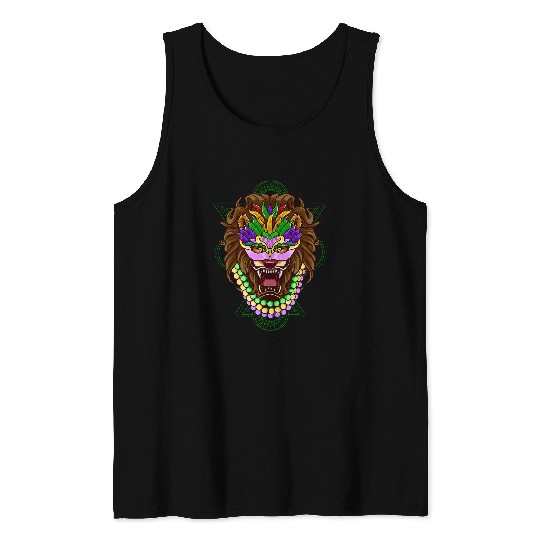 Lion Pet New Orleans Lion Mascot Mardi Gras Costume Bar Crawl Tank Tops