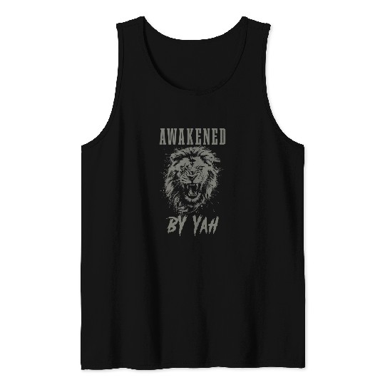 Lion Pet Awakened By Yah Hebrew Israelite Lion Of Judah Jewish Yahweh Tank Tops