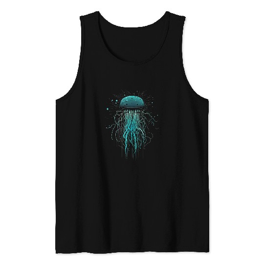 Jellyfish Ocean Animal Scubas Diving Jelly Fish 1 Tank Tops