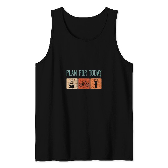 Beer Fun Plan For Today Coffee Cycling Beer Vintage Tank Tops