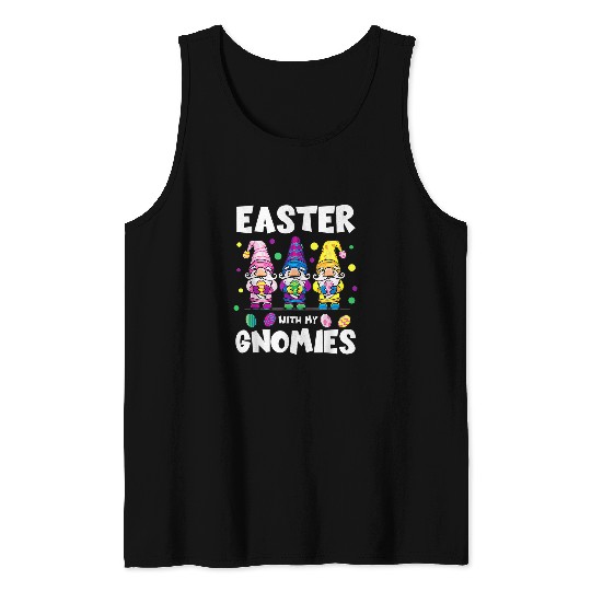 Easter With My Gnomies Cute Gnomes Egg Hunt ing Group Tank Tops