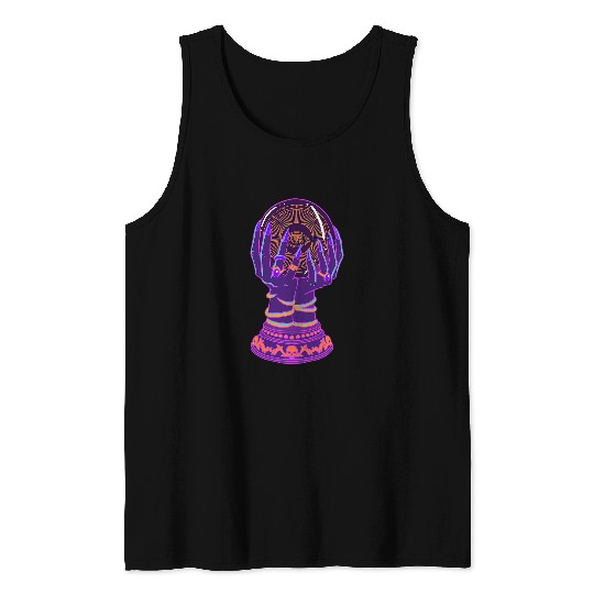 Pastel Goth Crystal Ball Fortune Teller Palm Reader Pagan Tank Tops