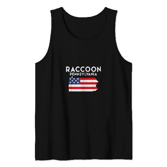 Raccoon Pet Pennsylvania USA State America Travel 2 Tank Tops