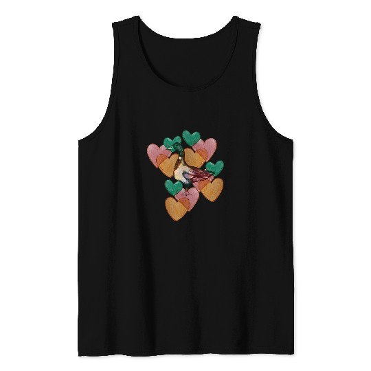 Duck Pet Mallard Duck watercolor Tank Tops