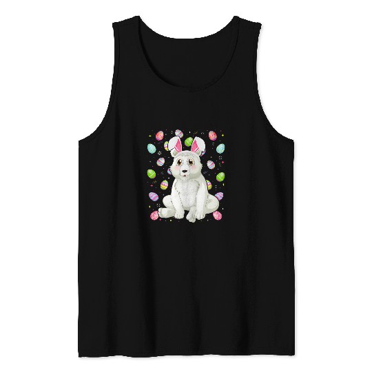 Bear Pet Bunny Easter Egg Lover Funny Polar Bear Easter Sunday Tank Tops