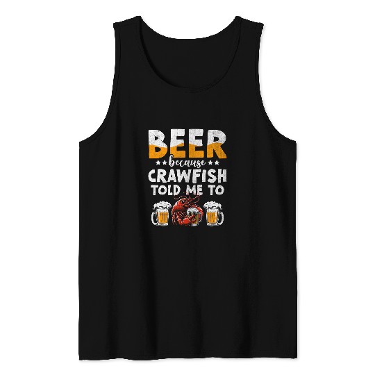 Beer Fun Cajun Crawfish Crayfish Boil Beer Drinking Beer Lover 64 Tank Tops