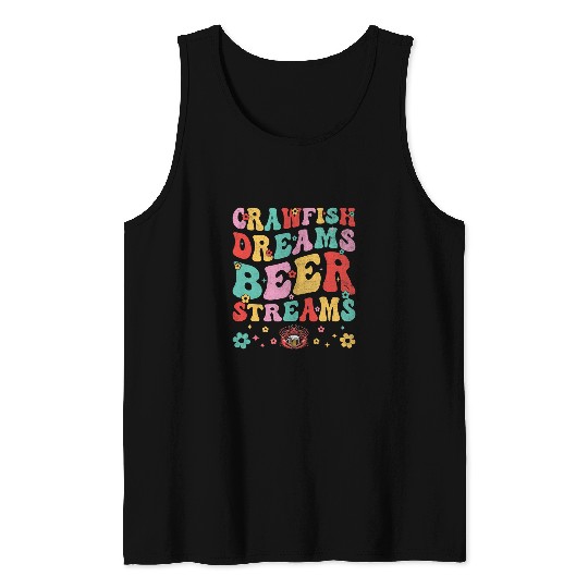 Beer Fun Cajun Crawfish Crayfish Boil Beer Drinking Beer Lover 38 Tank Tops