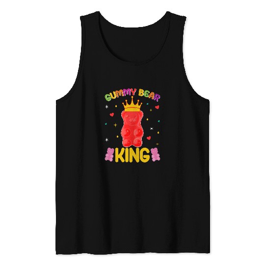 Bear Pet Gummy Bear King Sweet Candy Gummy Bear King Tank Tops