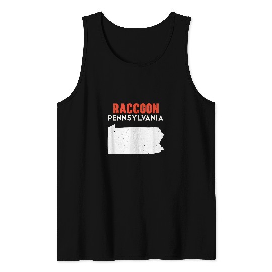 Raccoon Pet Pennsylvania USA State America Travel Tank Tops