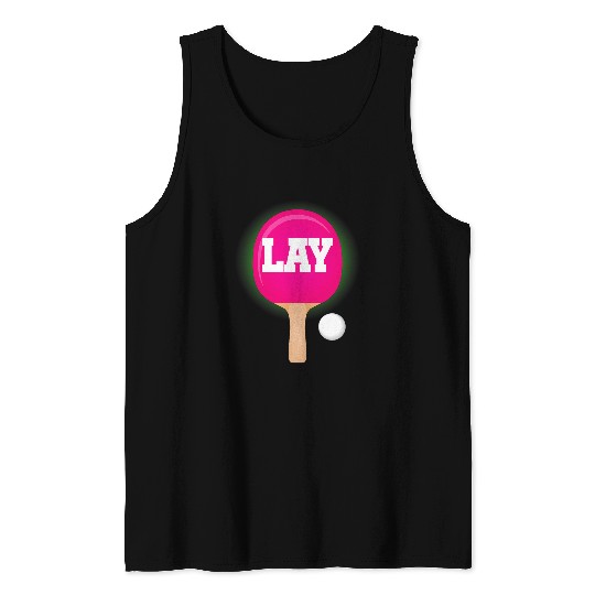 Lay Name Girls Table Tennis Ping Pong Game Racket Sports Tank Tops