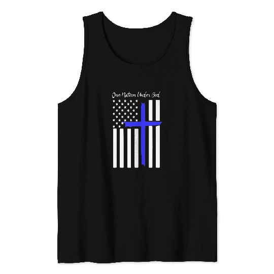 One Nation Under God Police Tank Tops