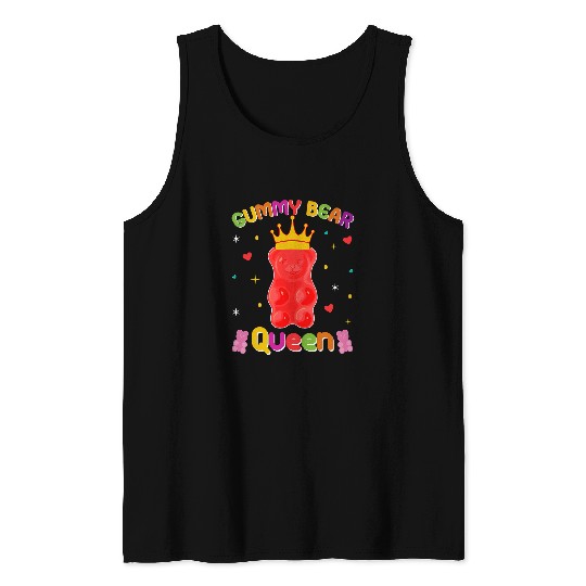 Bear Pet Gummy Bear Queen Sweet Candy Gummy Bear Queen Tank Tops