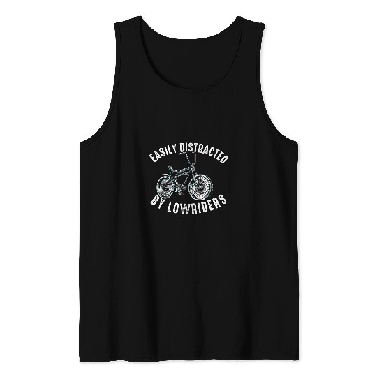 Lowrider Bike Bicycle Men Dad Boy Low Riding Chicano Funny Tank Tops