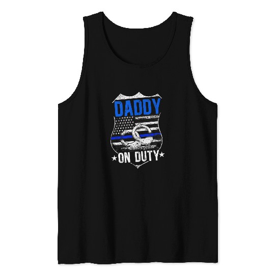 Police Dad Cop Law Enforcement Police Officer Dad Tank Tops