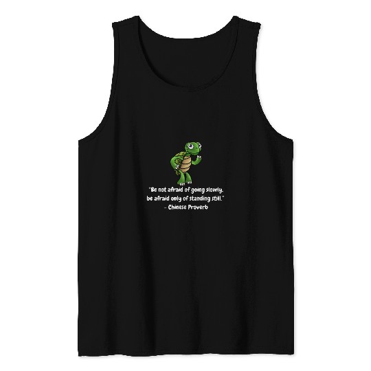 Owl Pet cute turtle be not afraid of going slowly chinese proverb Tank Tops