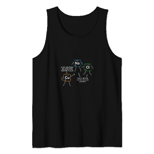 Salt And Copper Periodic Table Police Pun Chemistry Tank Tops