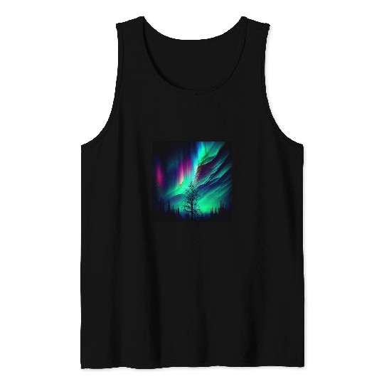 Northern Lights Aurora Borealis 2 Tank Tops