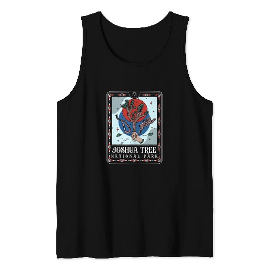 Joshua Tree National Park Tarot Card Nature Lover Exploring Tank Tops