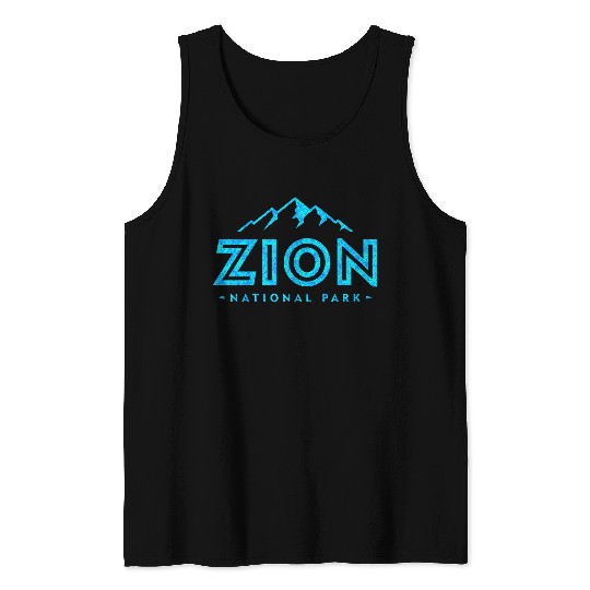 Retro Zion National Park Utah Mountain Women Men Souvenir Tank Tops