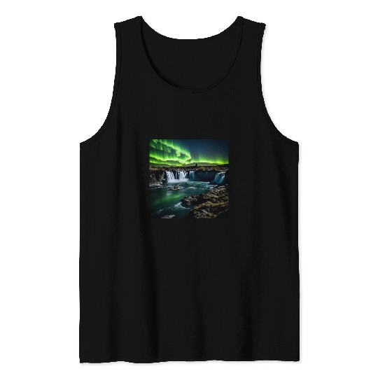 Idaho Family Vacay Hiking Camping Northern Lights Tank Tops