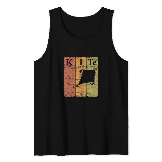 Kite Periodic Table Elements Kite Flying Outdoors Retro 2 Tank Tops