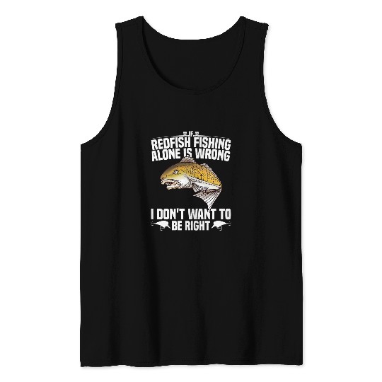 Redfish Fisherman Accessories Rod Lure Redfish Fishing Tank Tops
