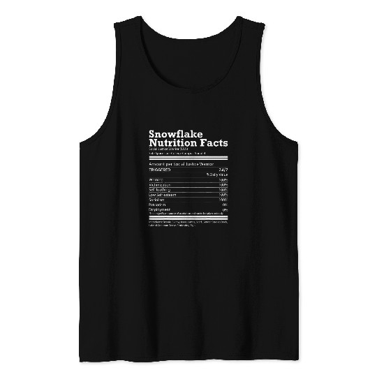 Snowflake Nutrition Facts Socialist Capitalism Tank Tops