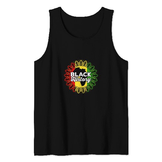 Inspirational Black History African World Colorful Flag Tee Tank Tops