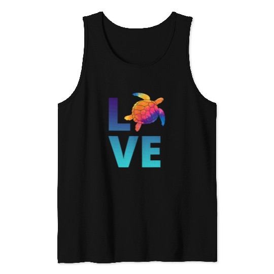 Turtle Pet Love Turtle Marine Life Ocean Animals Kids Sea Turtle Tank Tops