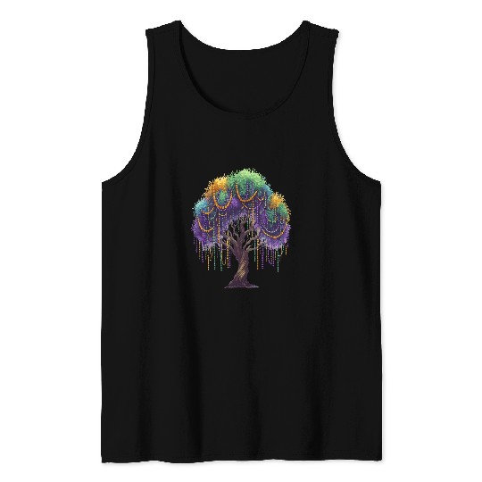 Mardi Gras Tree Beads New Orleans 2024 mardi gras tree Tank Tops