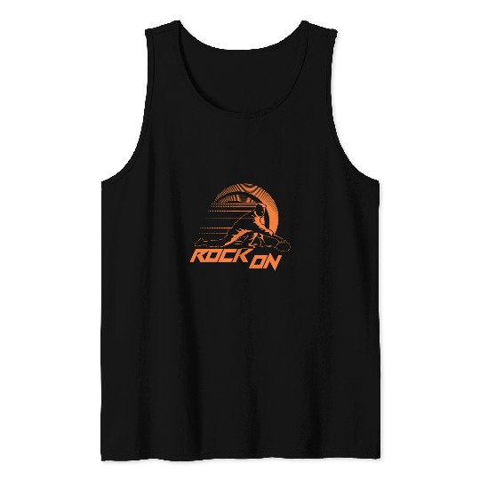 Rock On Curling Cute Throwing Stones Curl Lover Gift Tank Tops