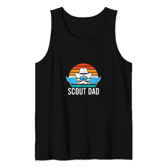 Scout Dad Conservative Family Protective Relatives Parents 3 Tank Tops