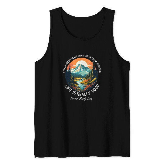 Life Is Really Good Summer Happy Mountain Hiking Outdoor 1 Tank Tops