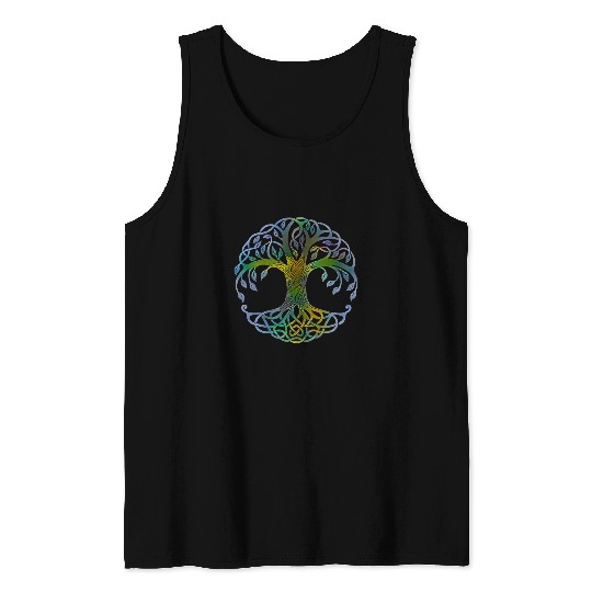 TREE OF LIFE Viking Yggdrasil Pagan Earth As Above So Below Tank Tops