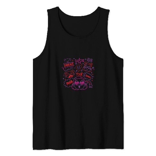 Panda Pet Turning Red Embrace Your Inner Panda Tank Tops