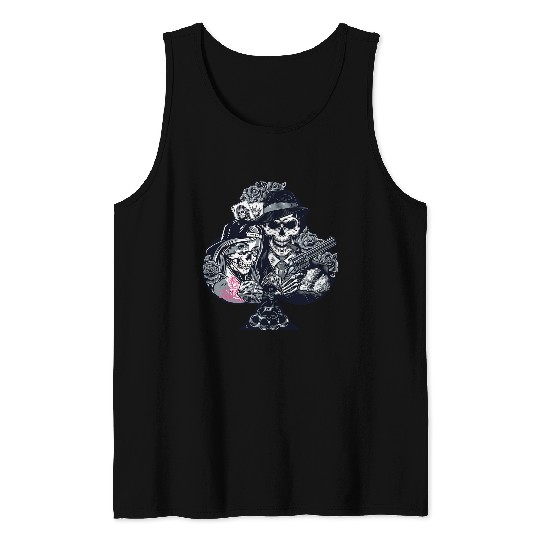 Skeletons vintages Chicano Outfit Tank Tops