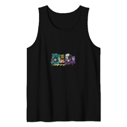 Kids Transformers Optimus Prime Vs Megatron Retro Graffiti Paint Tank Tops