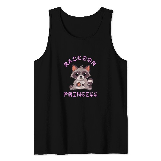 Raccoon Pet Princess Garbage Trash Animal Mammal Trashy Raccoon Tank Tops