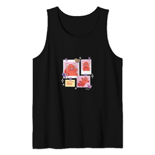 Panda Pet Turning Red Red Panda Mei Grid Tank Tops