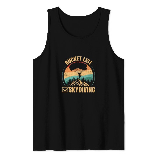 Skydiving Base Jumping Parachute Bucket List Skydiving Tank Tops